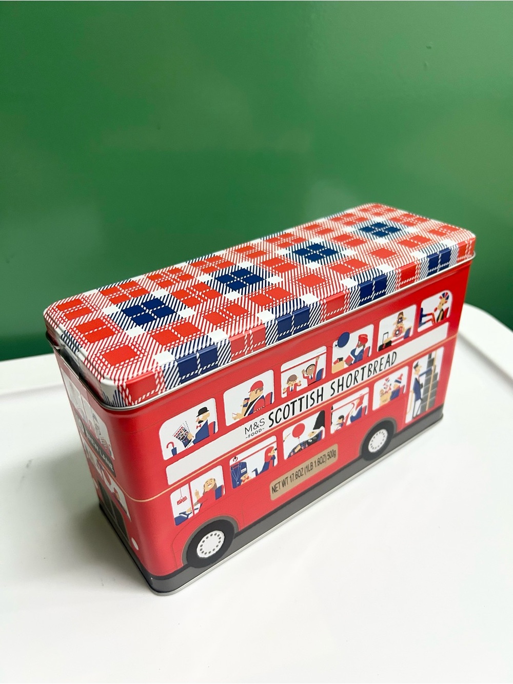 M&S Food Scottish Shortbread Tin london bus cute British gift 🇬🇧💂❤️